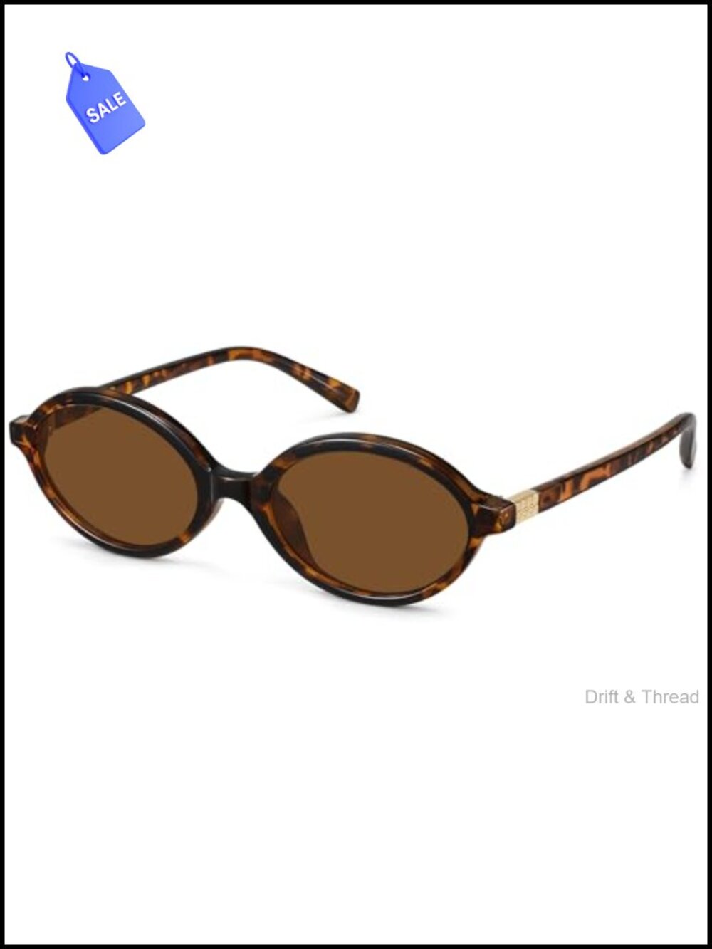 Retro Oval Sunglasses for Women Trendy Small Vintage Round UV Protection
